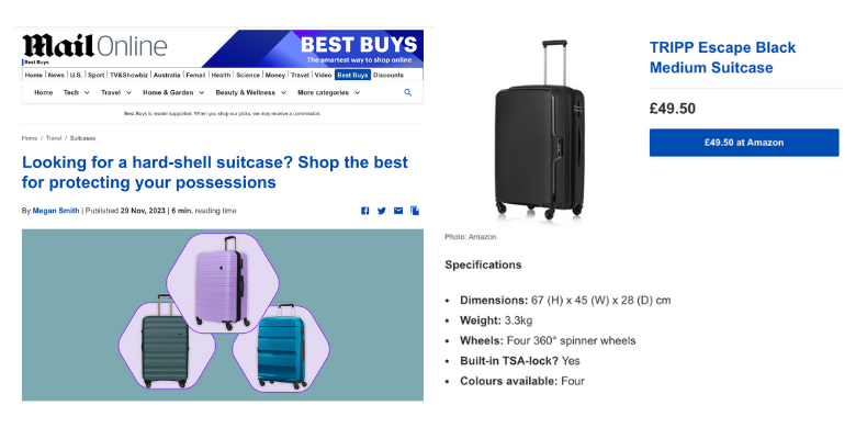 Looking For A Hard-Shell Suitcase? - Daily Mail